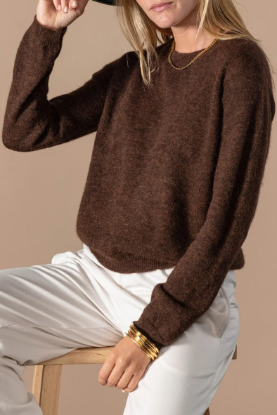 Pull Arielle chocolat