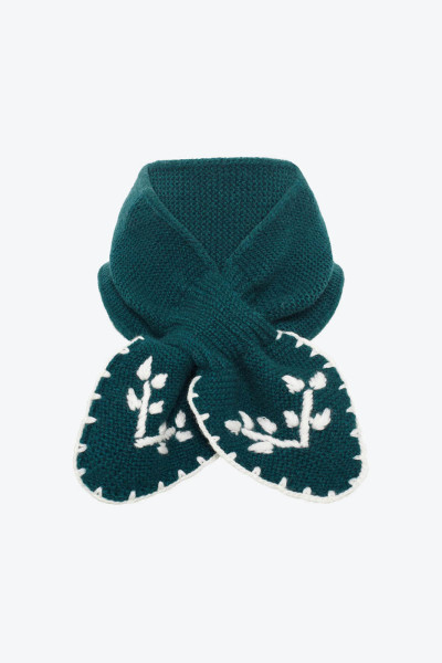 Tour de cou brodé main Molli Vert