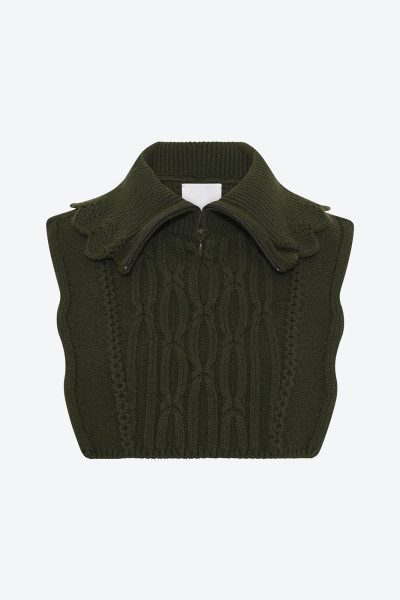 Plastron maille col zippé