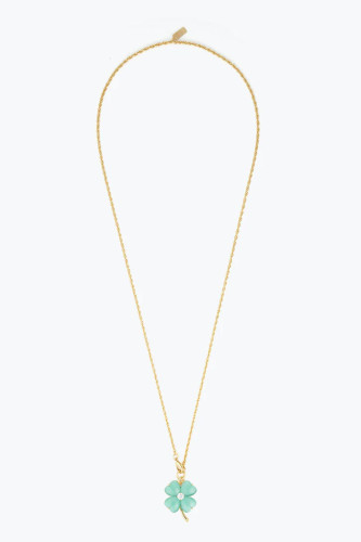 Sautoir trèfle vert XL