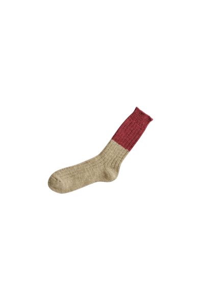 Chaussettes en laine et coton Slab beige