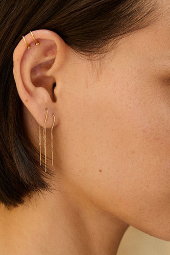 Boucles d'oreilles chaînes doubles