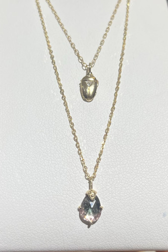 Collier scarabée en diamants trillion