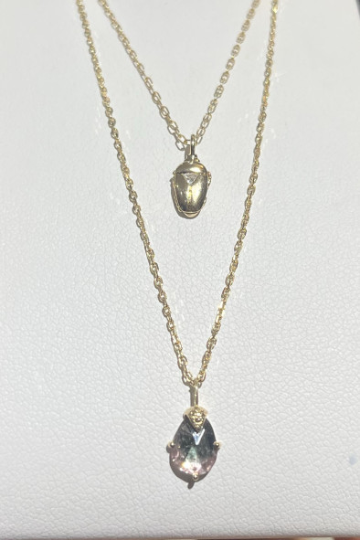 Collier scarabée en diamants trillion