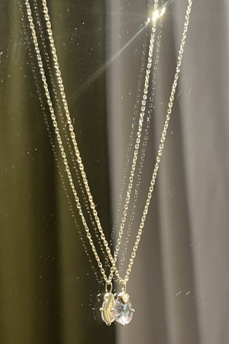 Collier en tourmaline rose et diamants