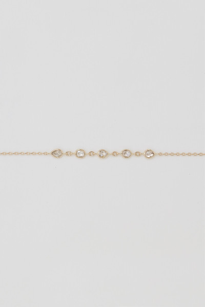 Bracelet en tranches de diamants gris multicolores