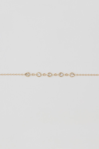 Bracelet en tranches de diamants gris multicolores