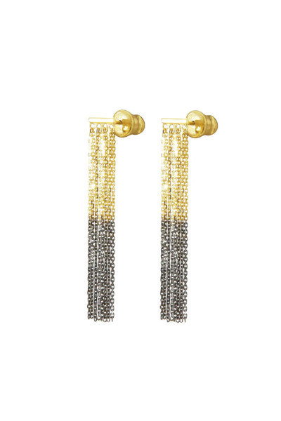 N° 463 BOUCLES D'OREILLES BICOLORE GOLD