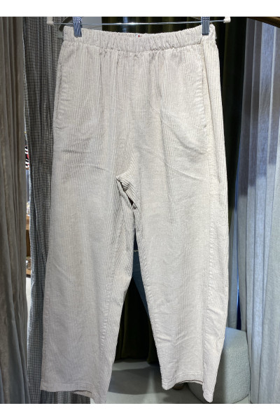 Pantalon Magic en Velours Grosse Côte beige