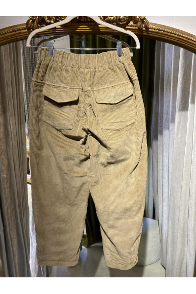 Pantalon Magic velours camel à Poches 2