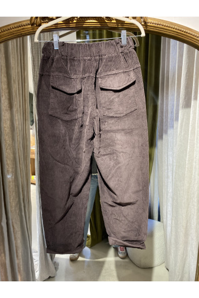 Magic velours marron à Poches