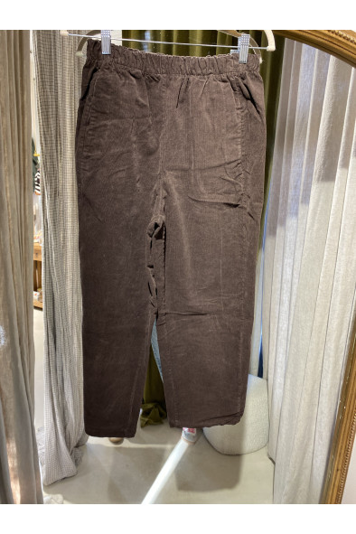 Pantalon Magic velours fine côte marron