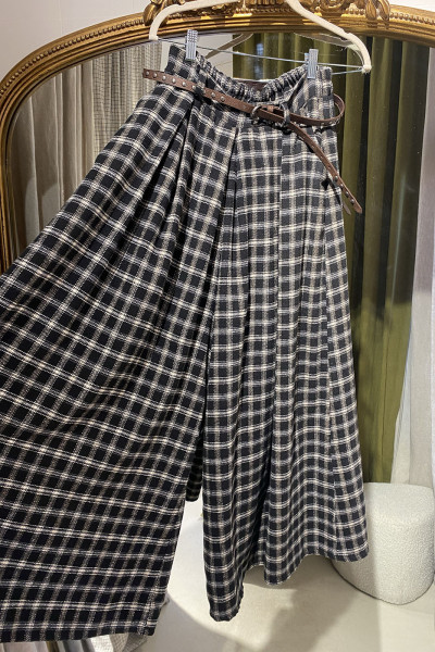 Pantalon Large à Carreaux