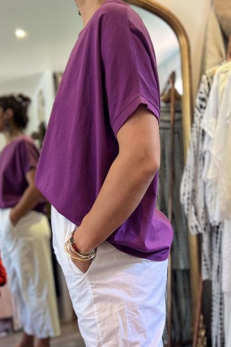 Tee shirt coton violet