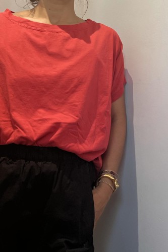 Tee shirt coton rouge