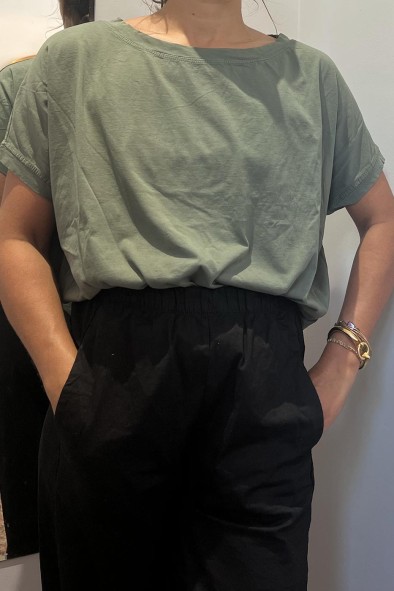 Tee shirt coton kaki