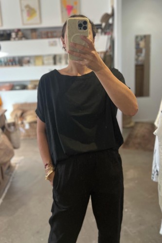 Tee shirt coton noir