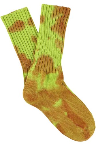 CHAUSSETTES TIE DYE - ROUILLE / JAUNE