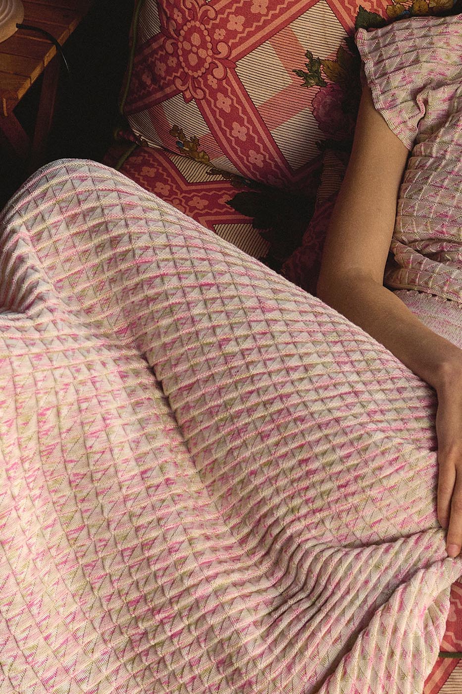 Jupe fluide cocktail rose