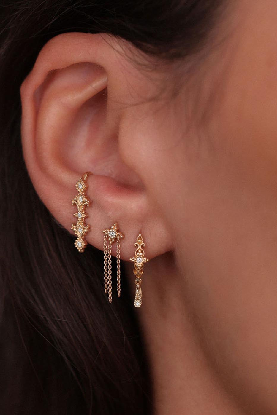 Boucle d'oreille Tige Greta