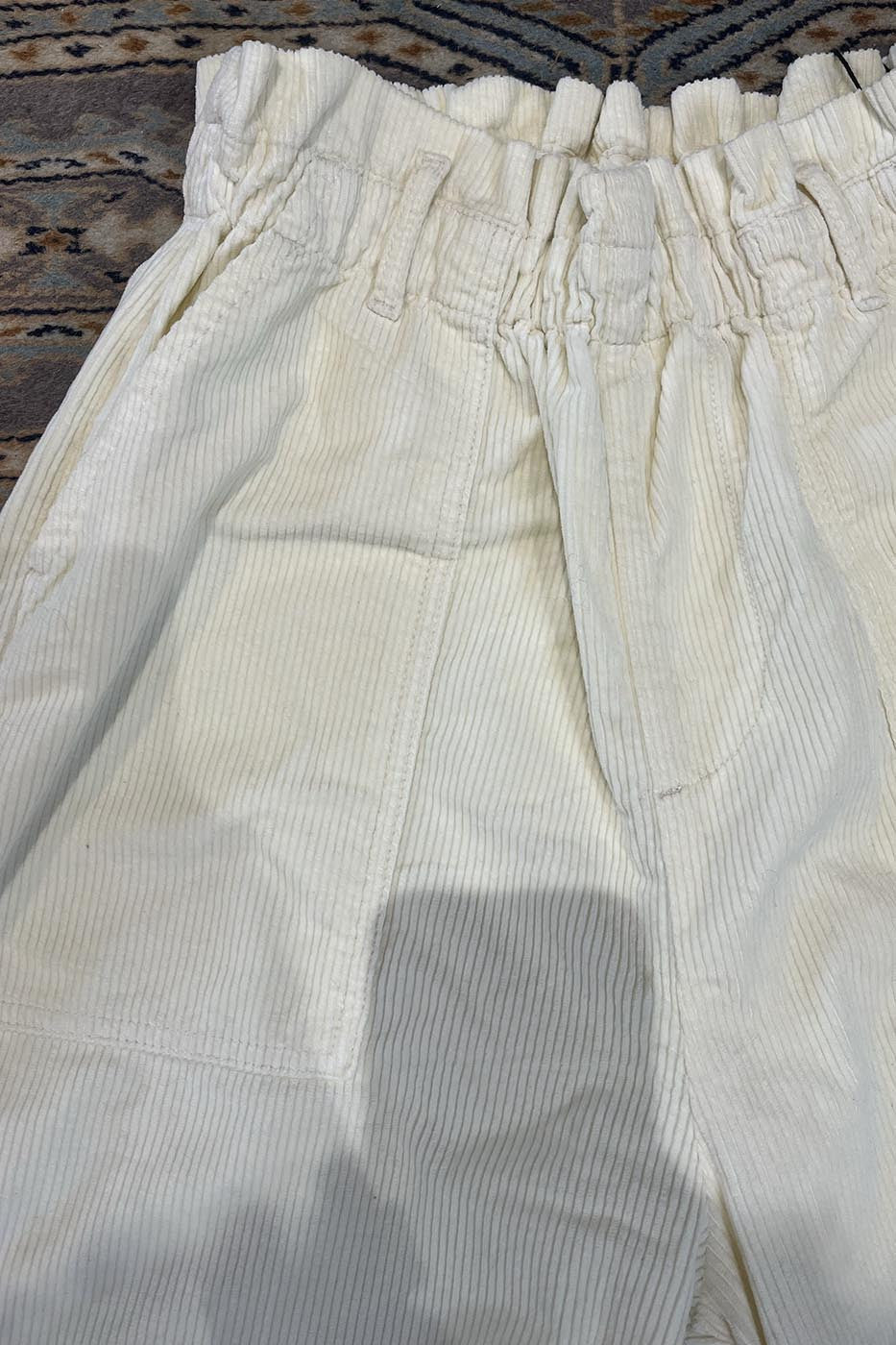 PANTALON YAEL VELOURS CREME