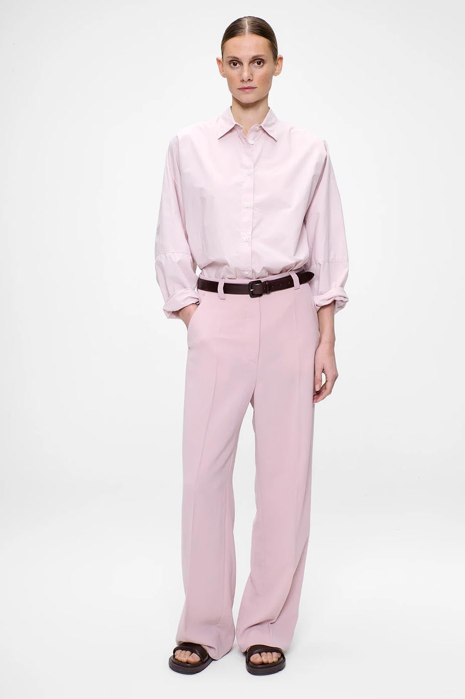 CHEMISE À MANCHES LARGES EN POPLINE DE COTON