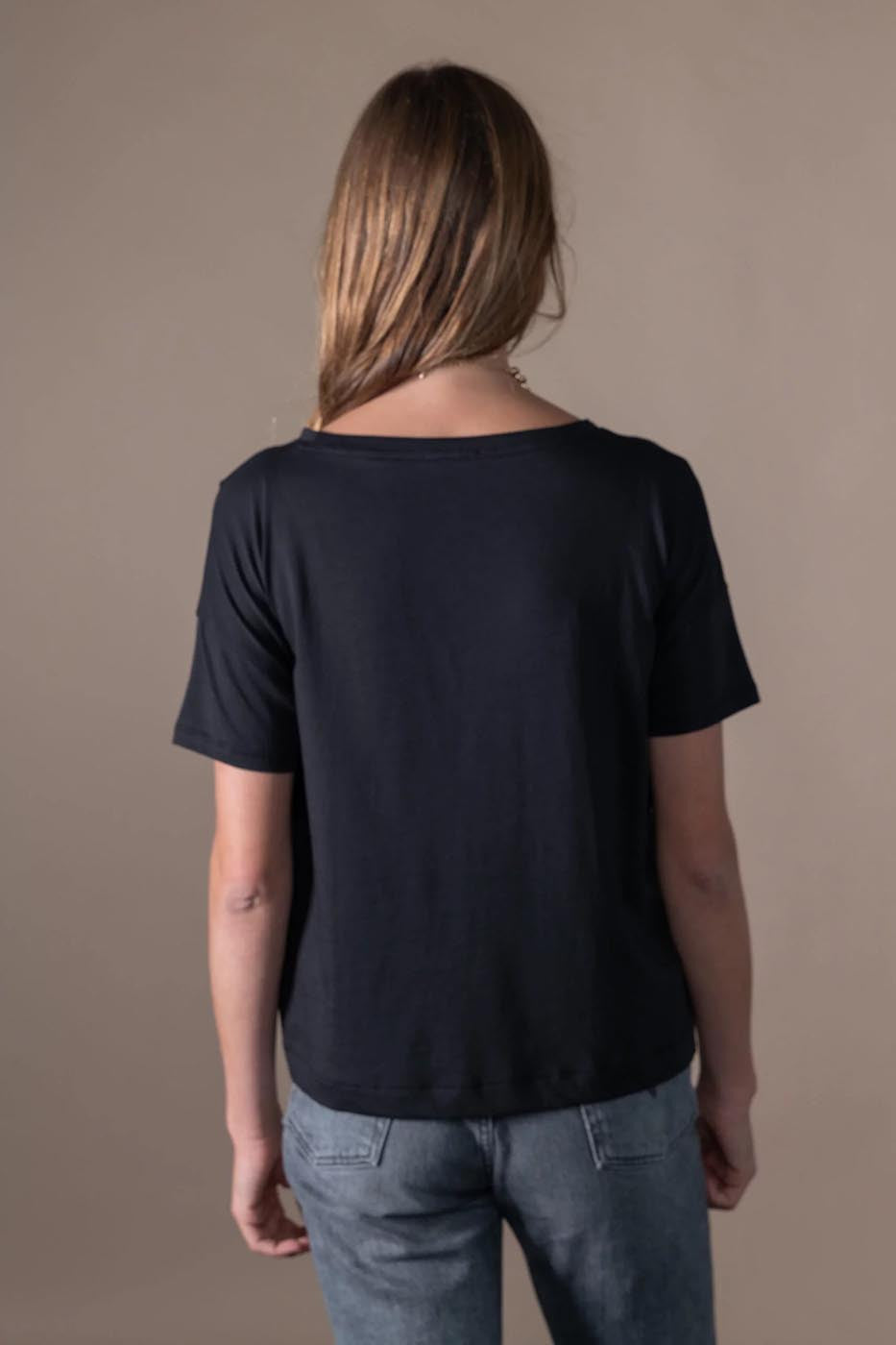 Tee-shirt Audrey noir flammé