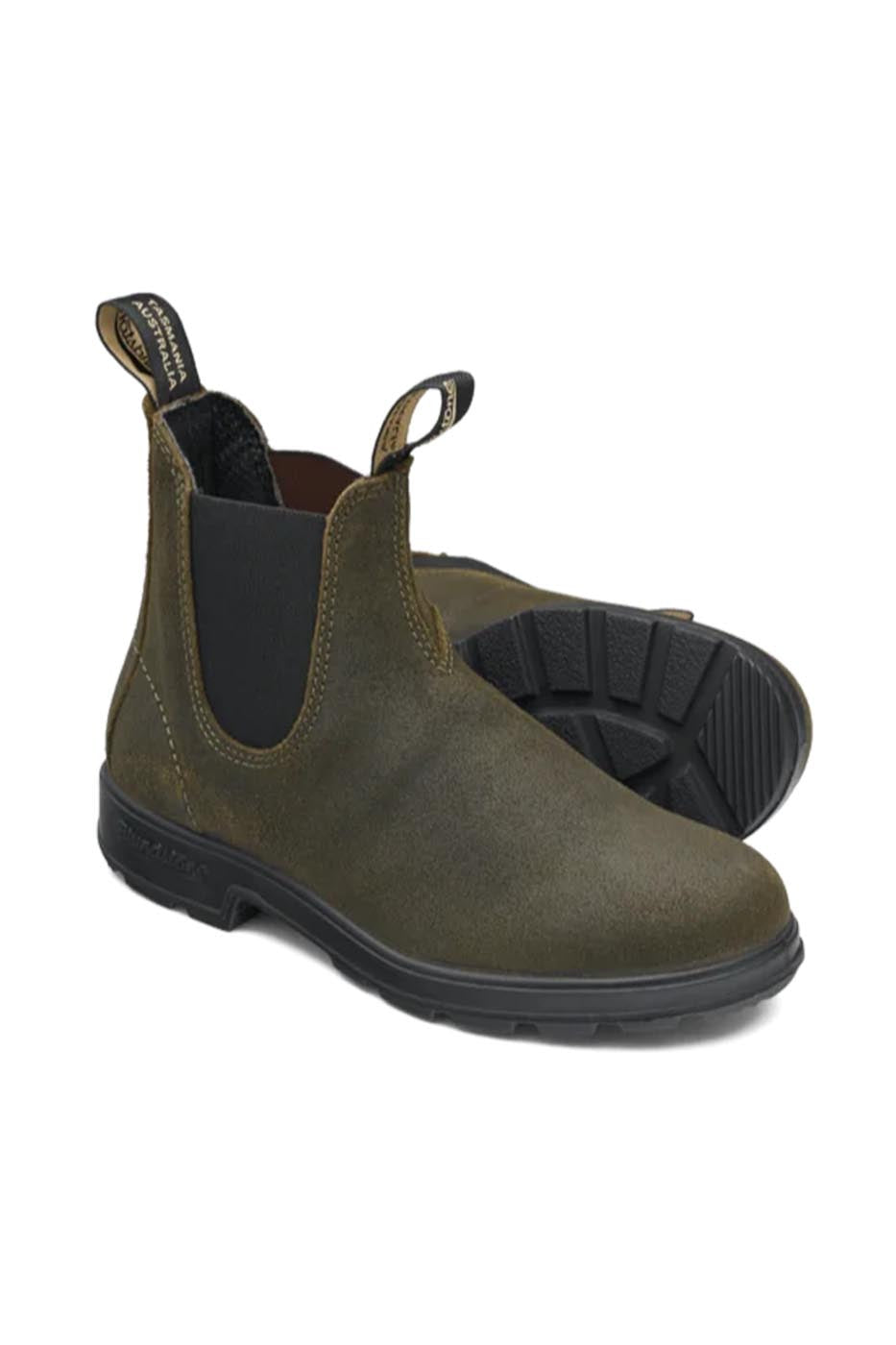 Chelsea Boots #1615 Waxed suede Dark Olive