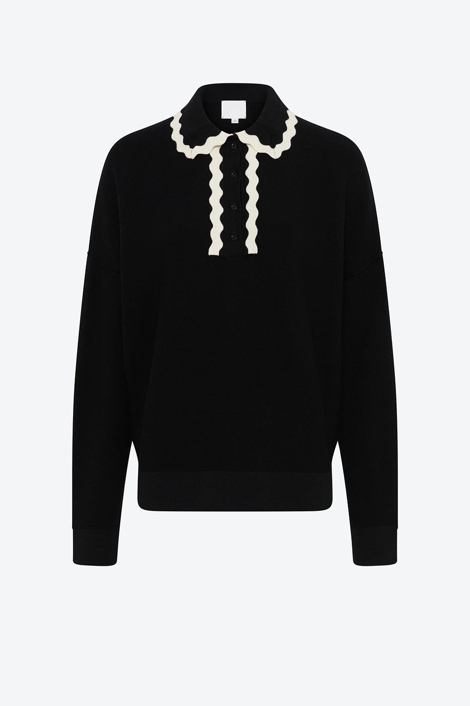 Chemise maille col croquet