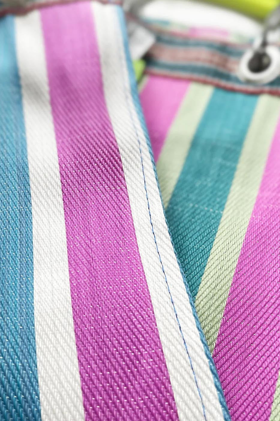 RECYCLED PLASTIC STRIPE BAG / Rectangle D15