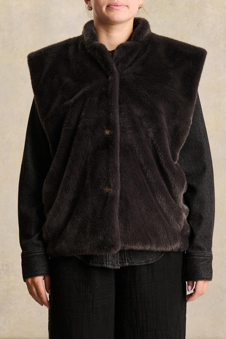 Veste sans manches Mink Bianca