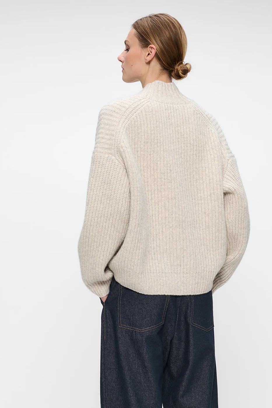 Cardigan à grosse mailles en laine
