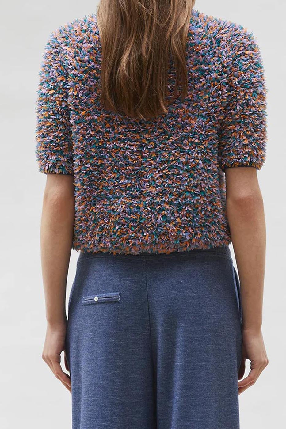 Top plumetis manches coudes