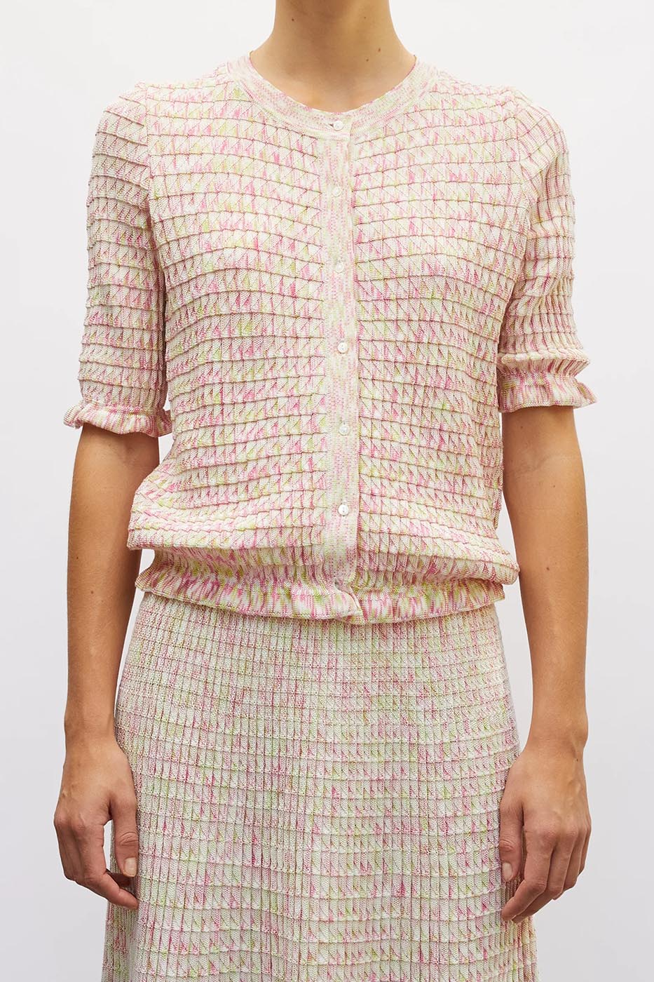 Cardigan enjoué multi rose