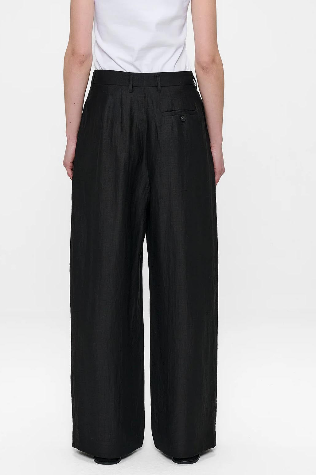 PANTALON JADE EN LIN MÉLANGÉ LÉGER