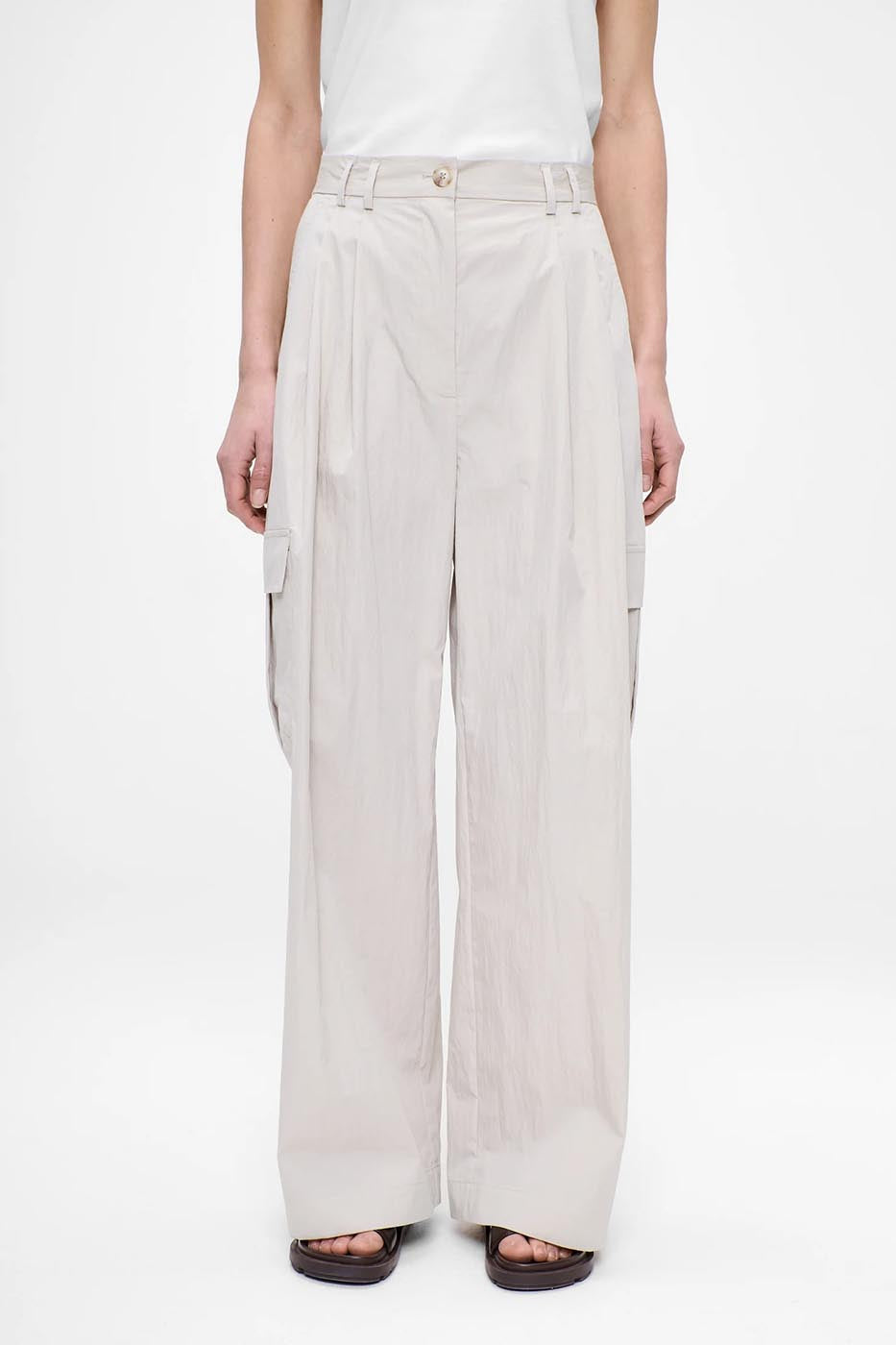 PANTALON CARGO EN COTON ET NYLON JADE