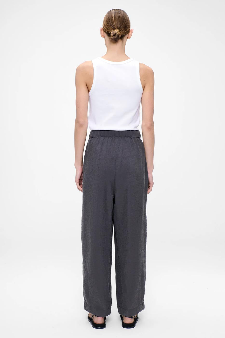 PANTALON DÉCONTRACTÉ EN SOIE ET NYLON