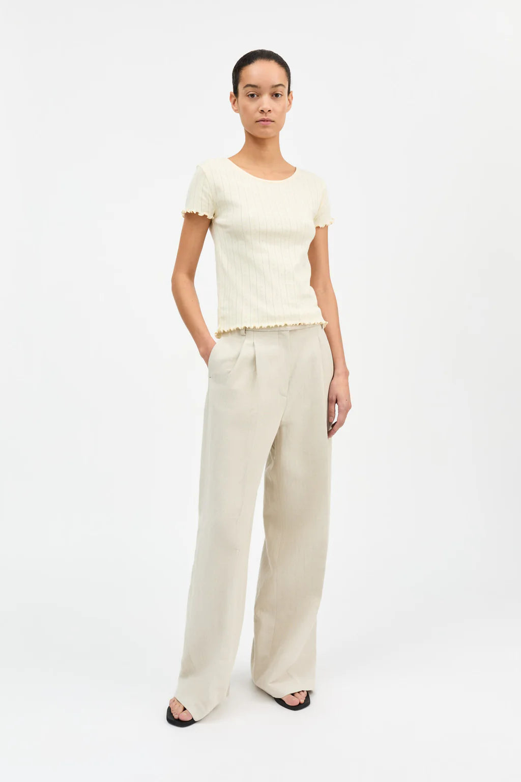 T-shirt à manches courtes Edie butter