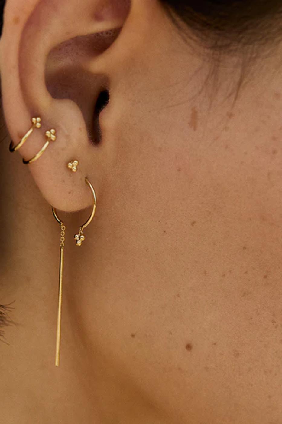 Boucles d'oreilles pendantes Pensée