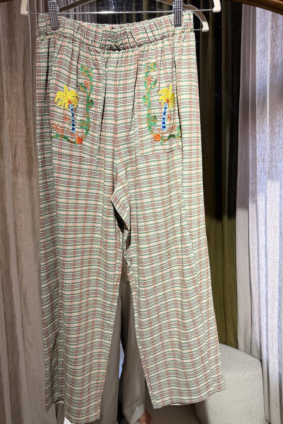 Pantalon palmier vert