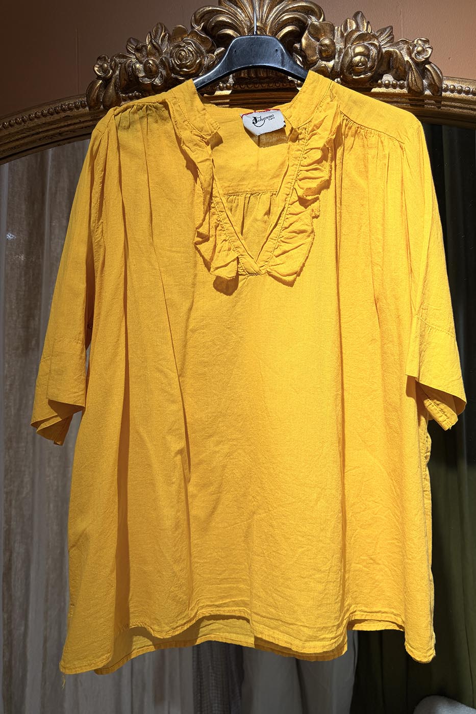 Blouse manches courtes jaune