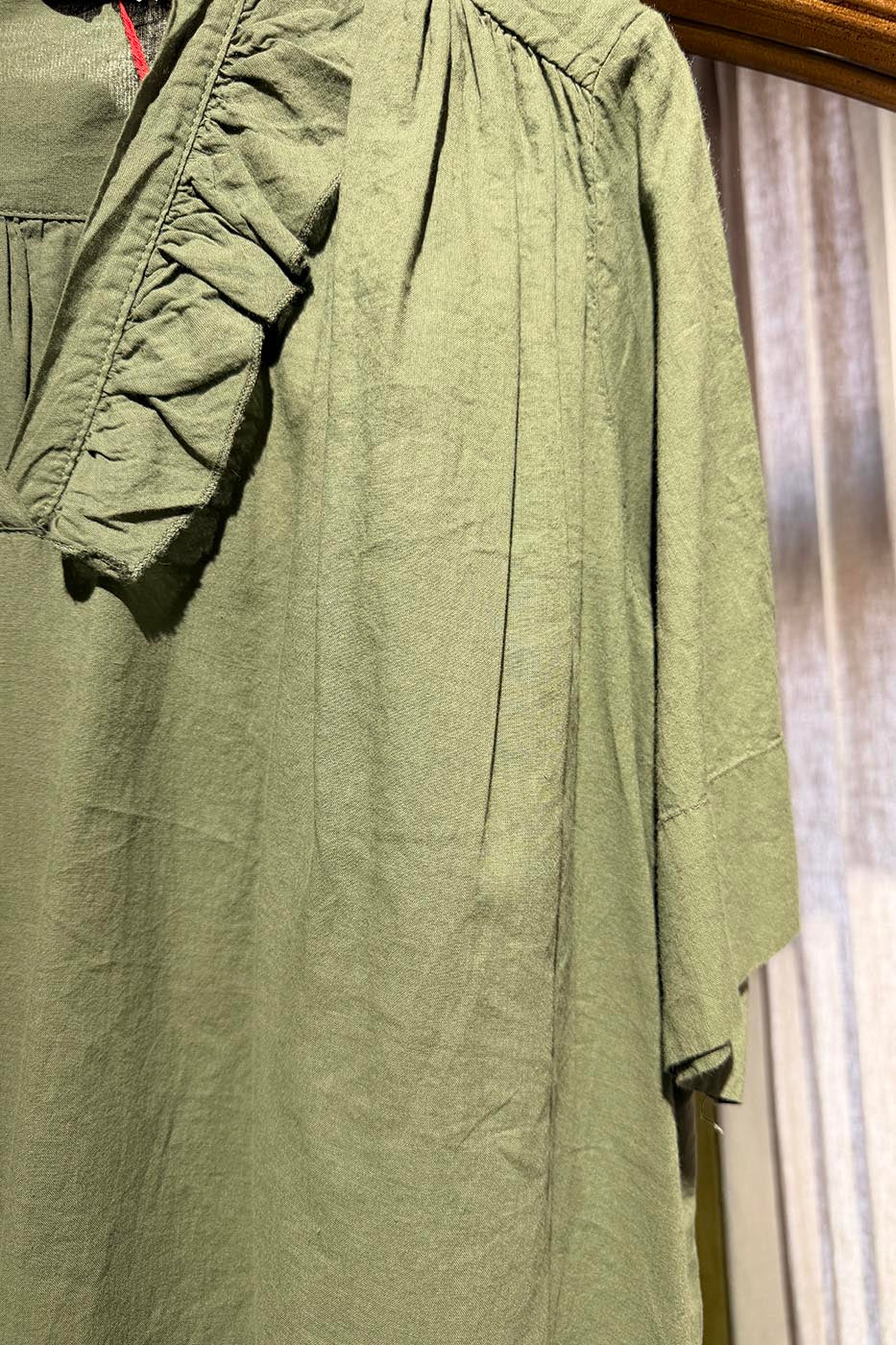 Blouse manches courtes kaki