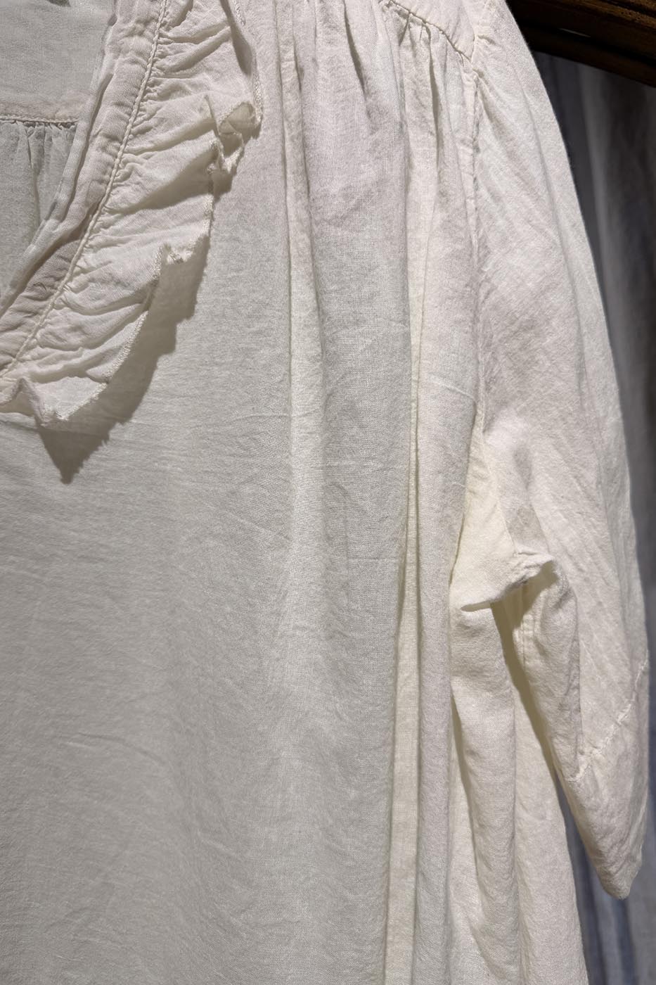 Blouse manches courtes écru