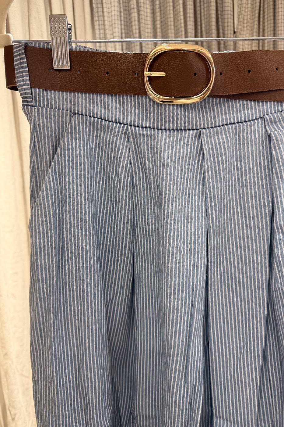 Jupe à rayures bleu