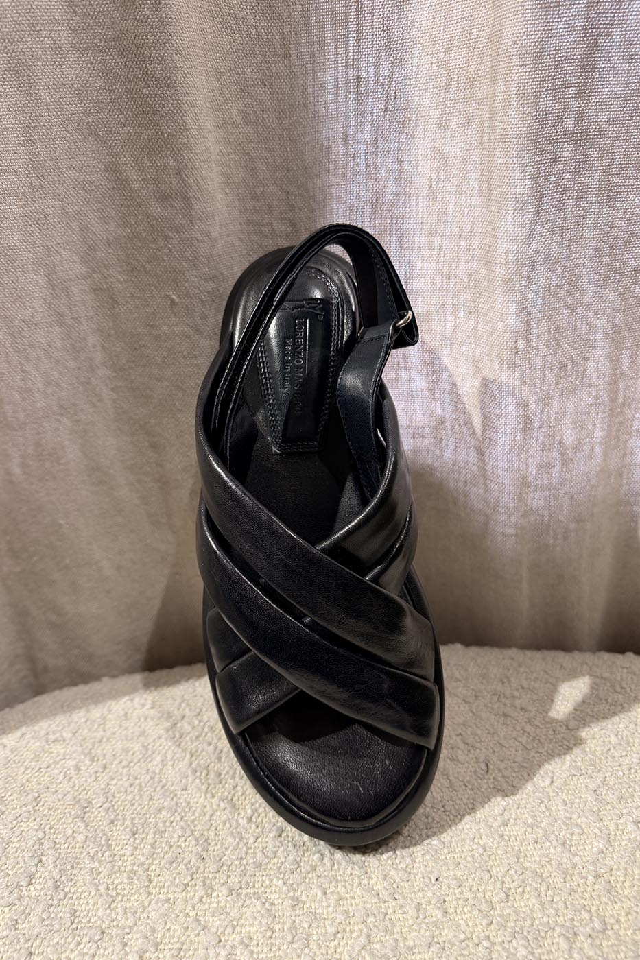 Sandales compensées marine S423