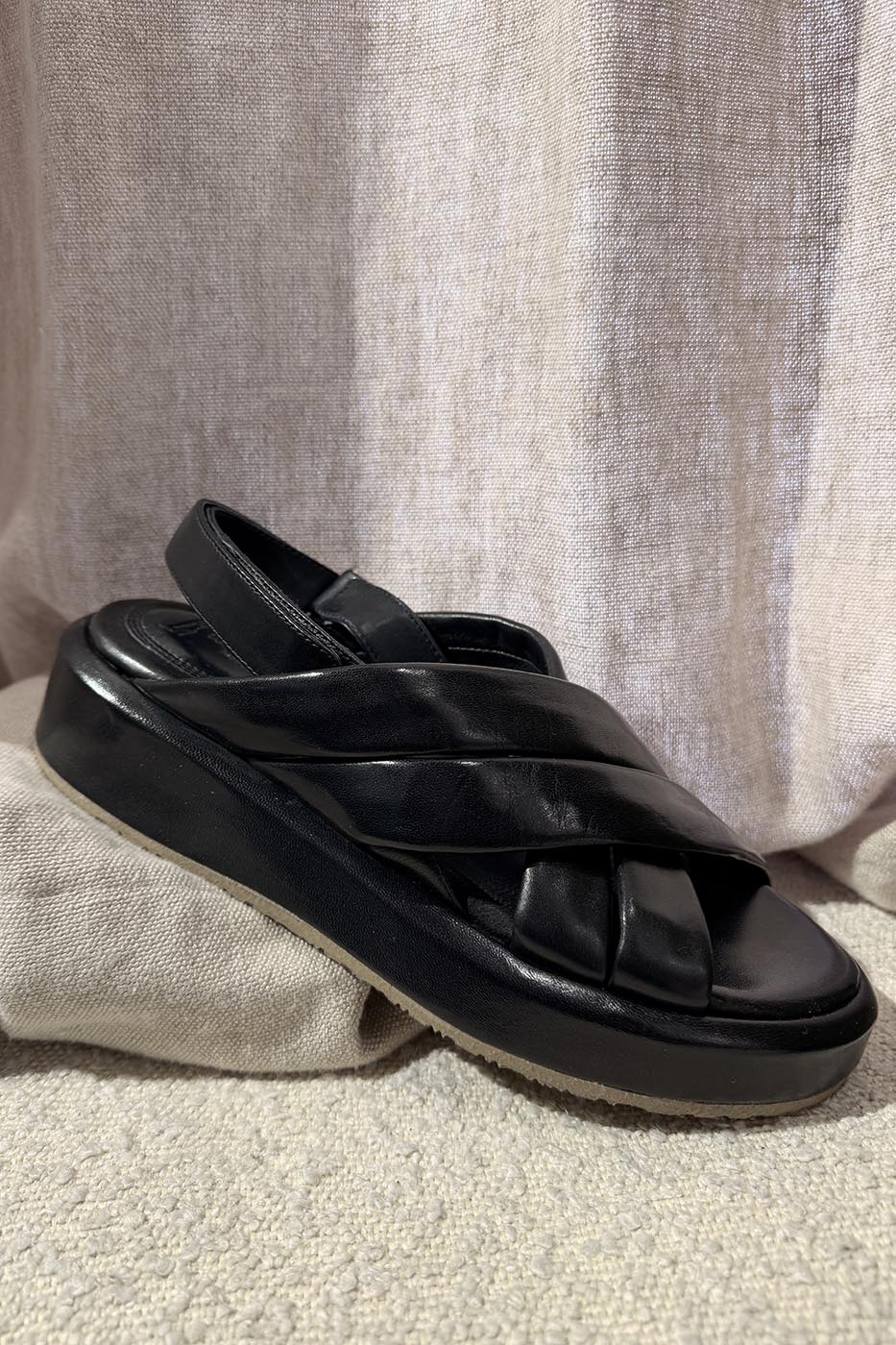 Sandales compensées marine S423