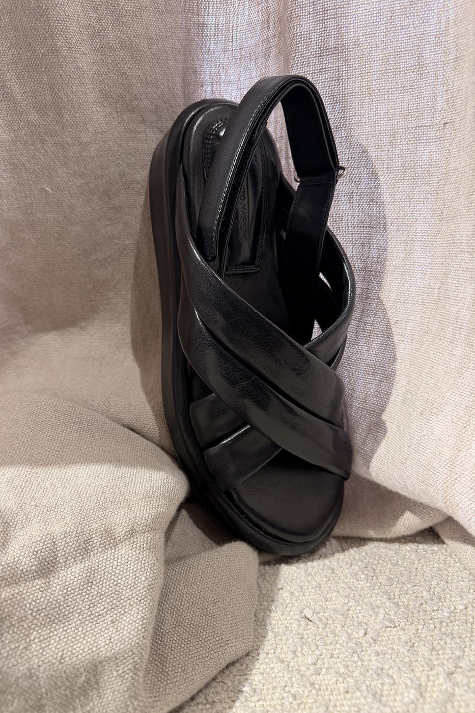 Sandales compensées marine S423