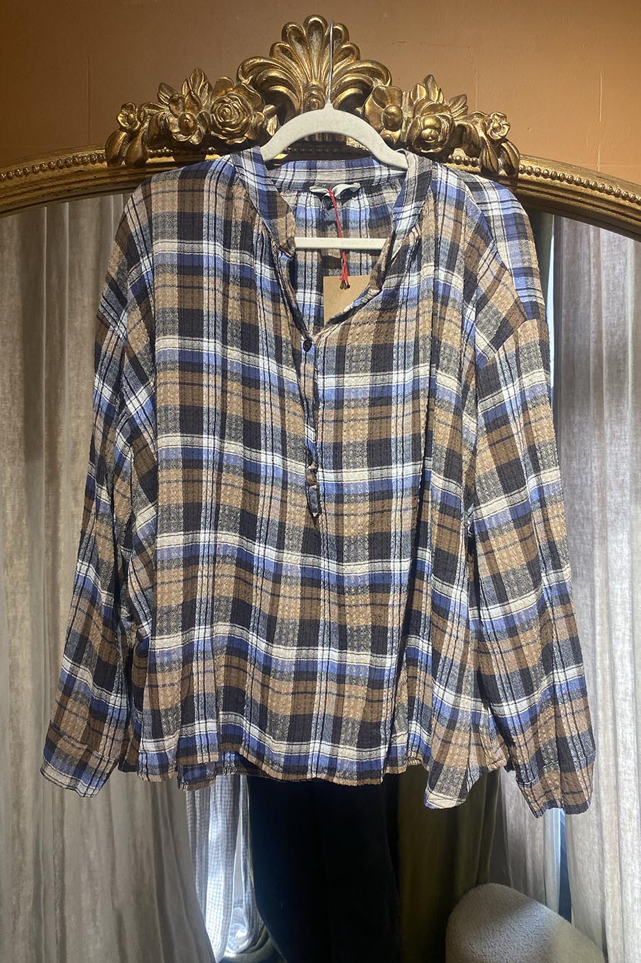 Blouse à carreaux