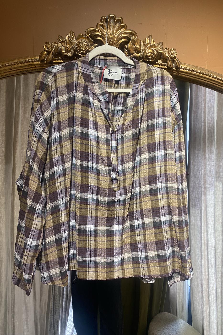 Blouse à carreaux