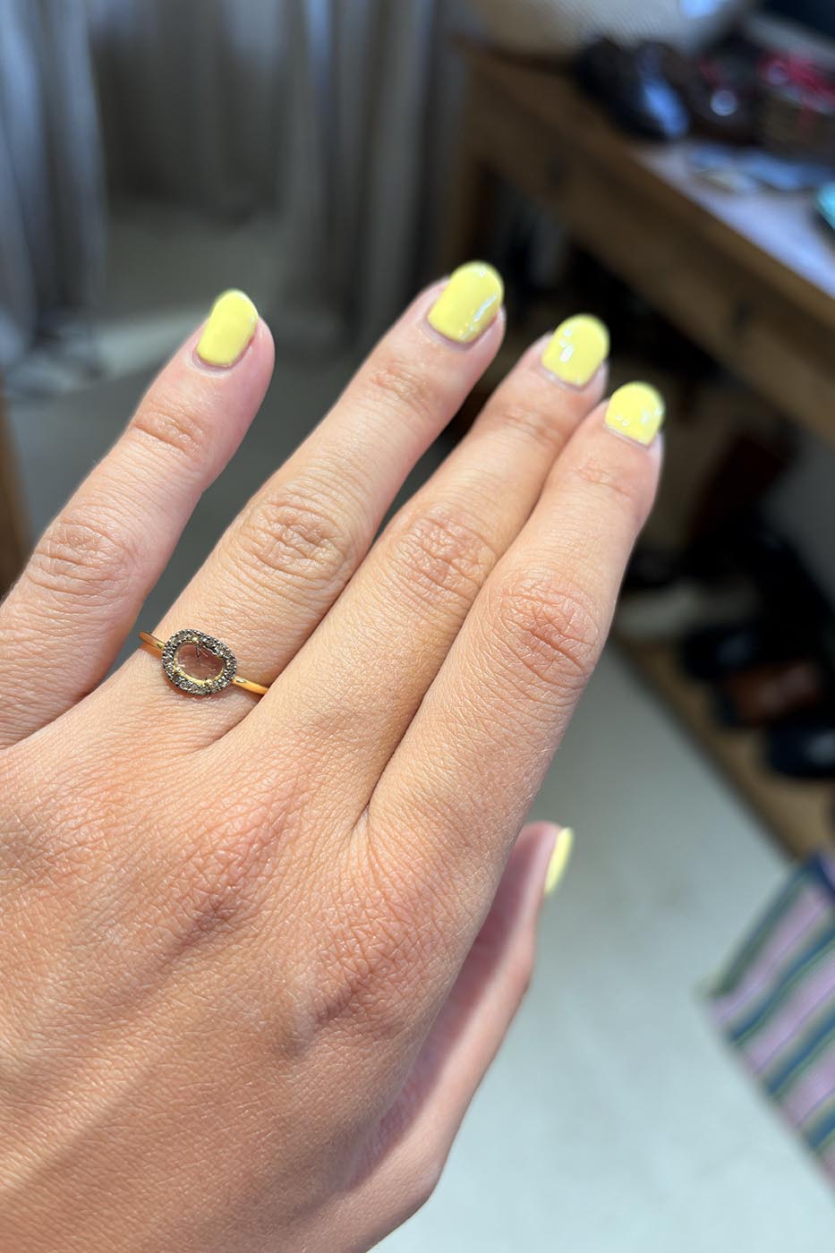 Bague polki champagne